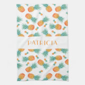 Monogram Ananas Fruit Patroon Theedoek (Verticaal)