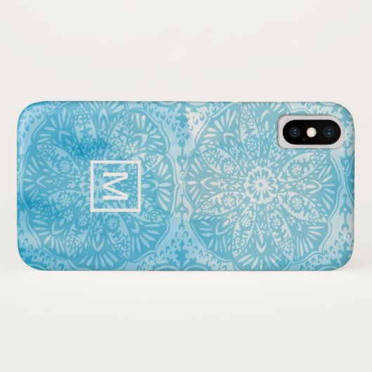 Monogram | Ananas Leven III Case-Mate iPhone Case (Achterkant (horizontaal))