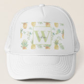 Monogram Ananas Naam  Trucker Pet (Voorkant)
