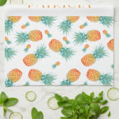 Monogram Ananassen Fruitpatroon Theedoek (Gevouwen)