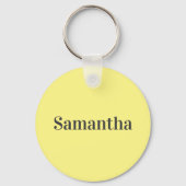 Monogram and Name Sunflower and Butterfly Keychain (Achterkant)
