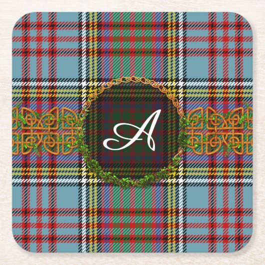 Monogram Anderson Tartan Kartonnen Onderzetters (Voorkant)