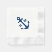 Monogram anker Diagonaal voor de marine van Napkin Servet (Voorkant)