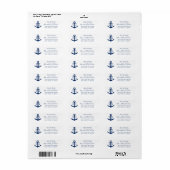 Monogram Anker Trouw Retouradres Etiket (Full Sheet)