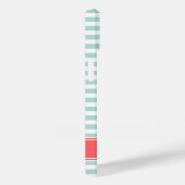 Monogram anker van munt- en koraalstrepen Case-Mate iPhone case (Achterkant / Rechts)