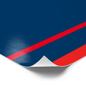 Monogram Ankergolven Boat Red White Blue Nautical Perfect Poster (Hoek)