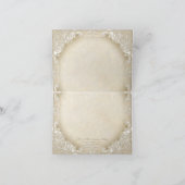  monogram Antiek Crackle Swirl Formele Notitiekaartje (Binnen)