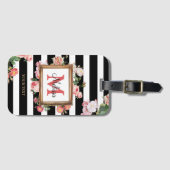 Monogram Antiek  Floral & Stripes Bagagelabel (Voorkant (horizontaal))