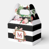 Monogram Antiek  Floral & Stripes Bedankdoosjes (Voorkant Zijde)