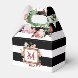 Monogram Antiek  Floral & Stripes Bedankdoosjes