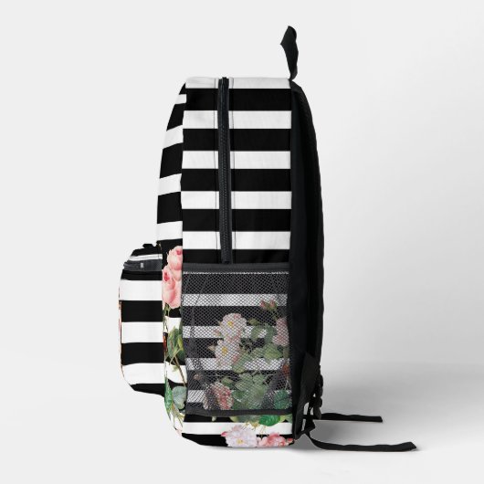 Monogram Antiek  Floral & Stripes Bedrukte Rugzak (Rechts)