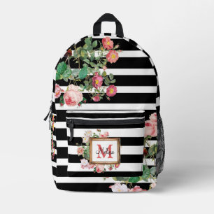 Monogram Antiek  Floral & Stripes Bedrukte Rugzak