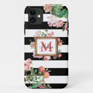 Monogram Antiek Floral & Stripes Case-Mate iPhone Case
