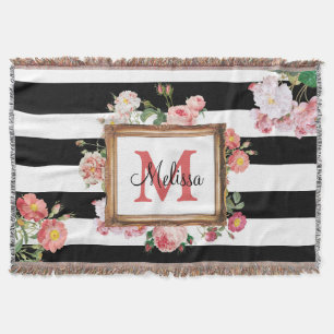 Monogram Antiek  Floral & Stripes Deken