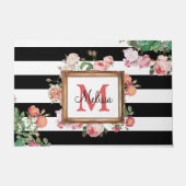 Monogram Antiek  Floral & Stripes Deurmat (Voorkant)