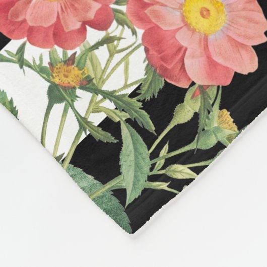 Monogram Antiek  Floral & Stripes Fleece Deken (Hoek)