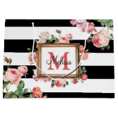 Monogram Antiek  Floral & Stripes Groot Cadeauzakje (Voorkant)
