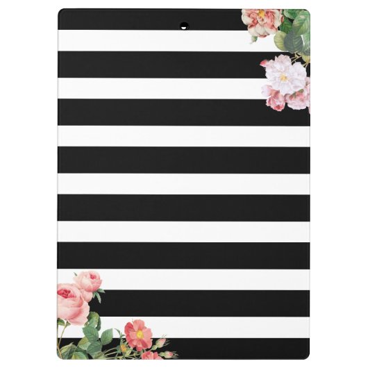 Monogram Antiek  Floral & Stripes Klembord (Achterkant)