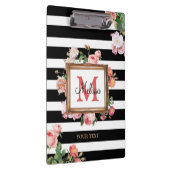 Monogram Antiek  Floral & Stripes Klembord (Rechts)