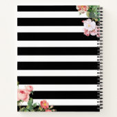 Monogram Antiek Floral & Stripes Notitieboek (Achterkant)