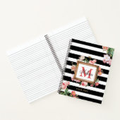 Monogram Antiek Floral & Stripes Notitieboek (Binnen)