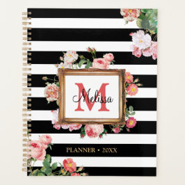Monogram Antiek  Floral & Stripes Planner