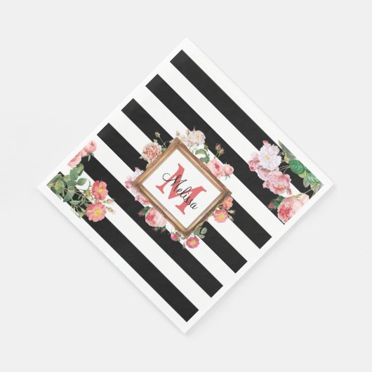 Monogram Antiek  Floral & Stripes Servet (Hoek)