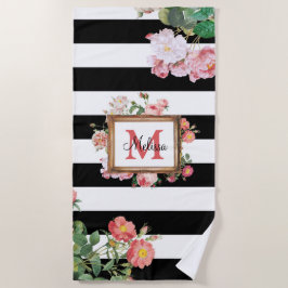 Monogram Antiek  Floral & Stripes Strandlaken