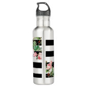 Monogram Antiek  Floral & Stripes Waterfles (Achterkant)