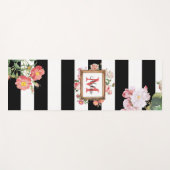 Monogram Antiek Floral & Stripes Yogamat (Voorkant (horizontaal))
