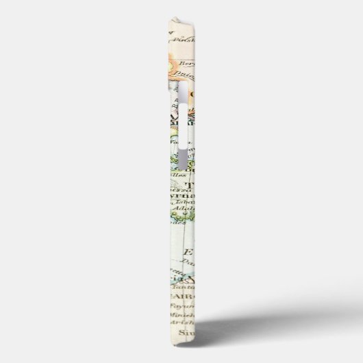 Monogram Antiek Kaart & Paspoort Vakantie Case-Mate iPhone Case (Achterkant / Links)