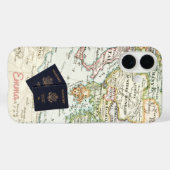 Monogram Antiek Kaart & Paspoort Vakantie Case-Mate iPhone Case (Achterkant (horizontaal))
