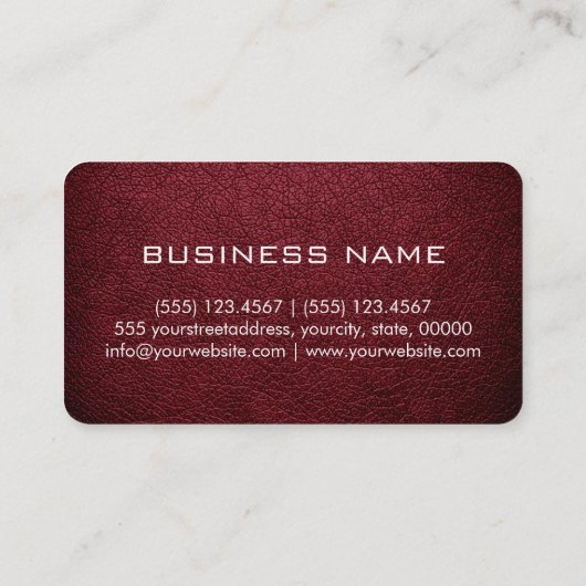 Monogram Antiek Ruby Leather Look Visitekaartje (Achterkant)