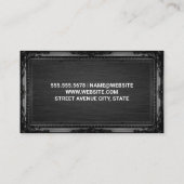 Monogram | Antiek zwart Lijst Visitekaartje (Achterkant)