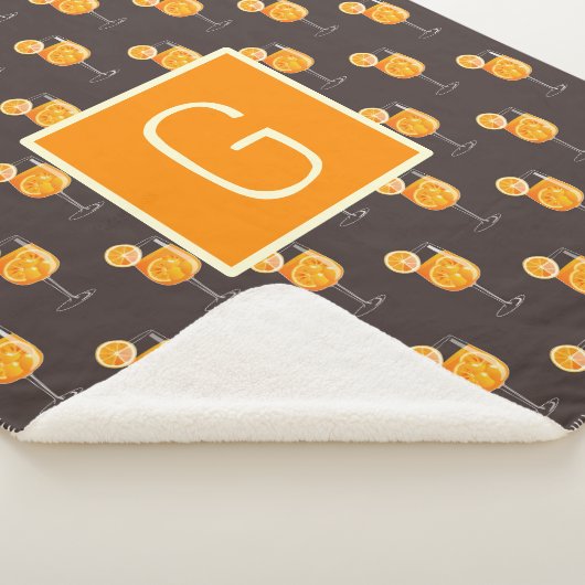 Monogram Aperol Spritz fleece deken (3/4)