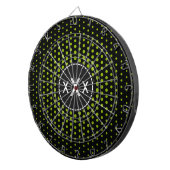 Monogram Apple green Techno Stippen Modern Dartbord (Voorkant Rechts)
