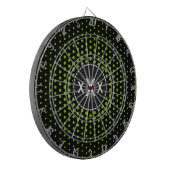 Monogram Apple green Techno Stippen Modern Dartbord (Voorkant Links)