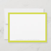 Monogram Apple Teachers Flat Note Card Notitiekaartje (Achterkant)