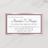 Monogram Appointment Card Roos Marsala DustyFloral Visitekaartje (Achterkant)