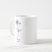 Monogram April Geboorte Maand Bloem Koffiemok (Voorkant links)