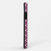 Monogram Aqua Blue Paars Quatrefoil Patroon Case-Mate iPhone Case (Achterkant/rechts)