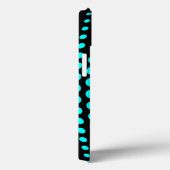 Monogram Aqua Polka Dots Pattern Case-Mate iPhone Case (Achterkant / Rechts)