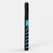 Monogram Aqua, zwart Glitter Zebra iPhone 5 Hoesje (Achterkant/rechts)