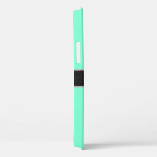 Monogram Aquamarine Kleurachtergrond Case-Mate iPhone Case (Achterkant / Rechts)