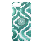 Monogram | Aquamarine Motif IV Case-Mate iPhone Case (Achterkant)