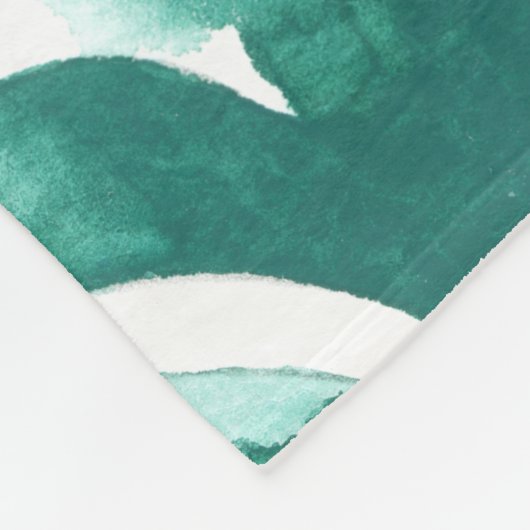 Monogram | Aquamarine Motif IV Fleece Deken (Hoek)