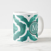 Monogram | Aquamarine Motif IV Grote Koffiekop (Voorkant rechts)