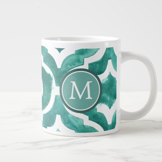 Monogram | Aquamarine Motif IV Grote Koffiekop (Rechts)