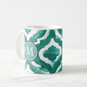 Monogram | Aquamarine Motif IV Koffiemok (Voorkant links)