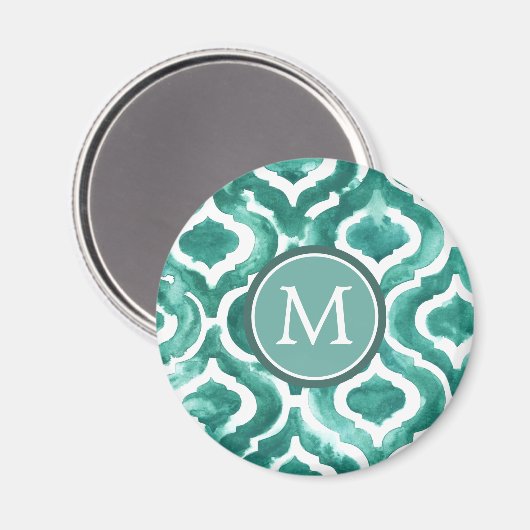 Monogram | Aquamarine Motif IV Magneet (Voorkant / Achterkant)